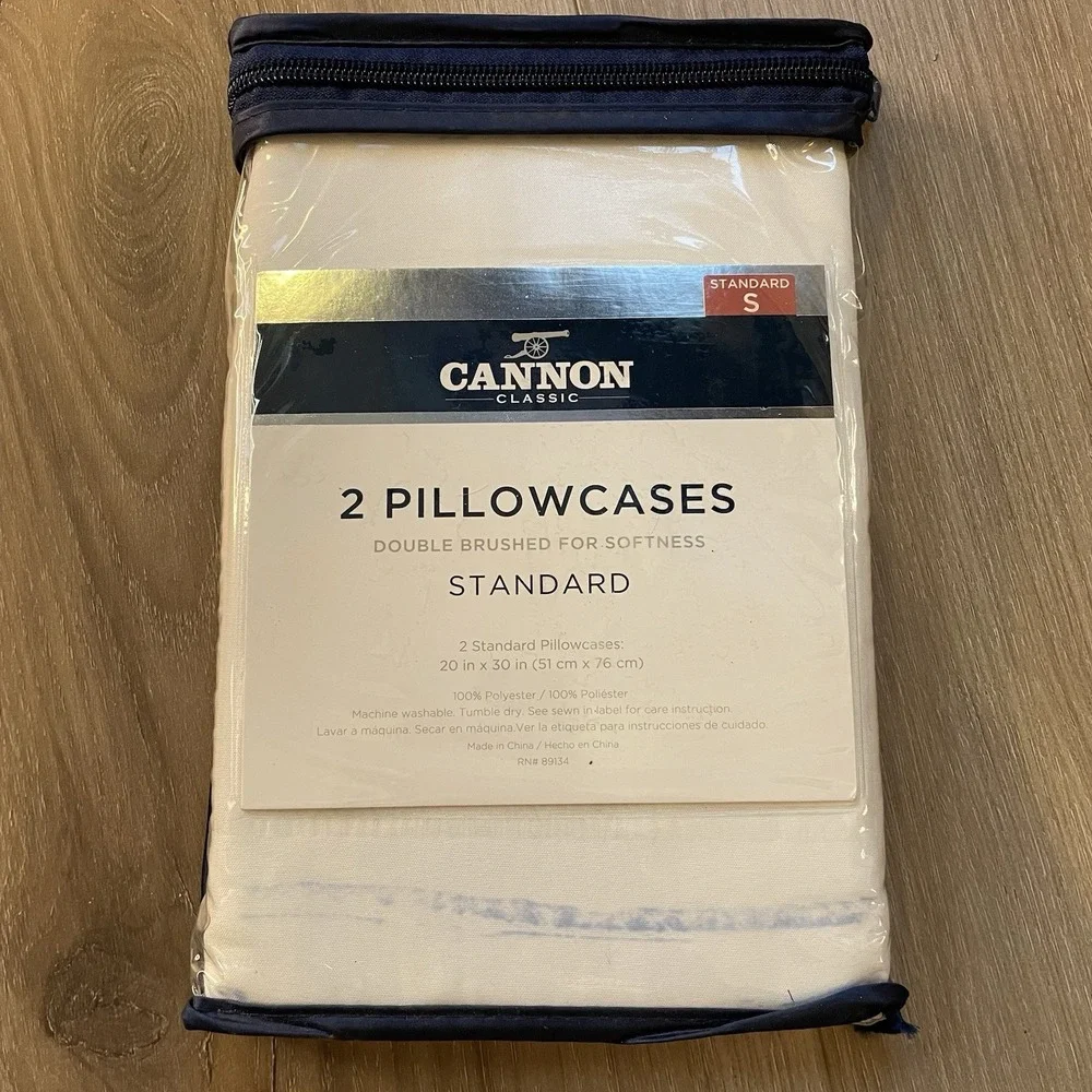 Cannon Classic 2‎ Pillowcases Standard 20x30 White 100% Polyester